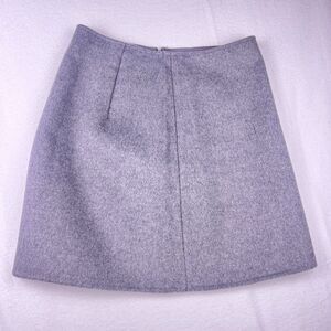 Elie Tahari Wool Blend Mini Gray Skirt Women's 8 Capsule Academia Office
